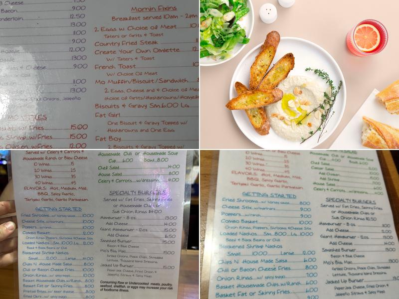 Mulligans Menu