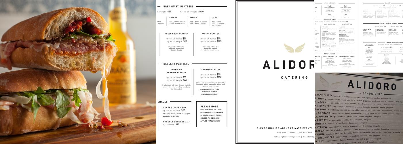 Alidoro Menu