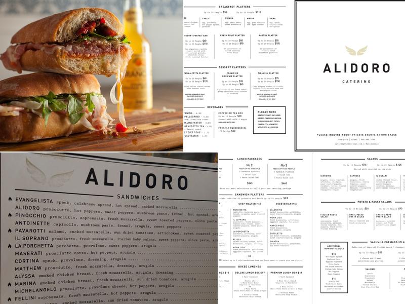 Alidoro Menu