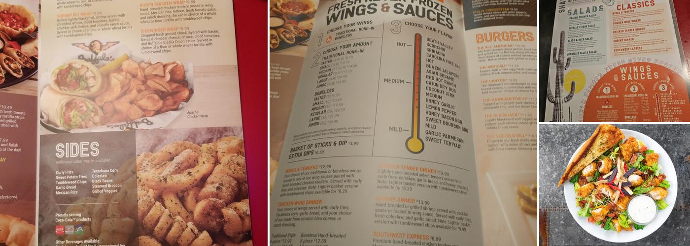 Buffalo's Cafe Menu