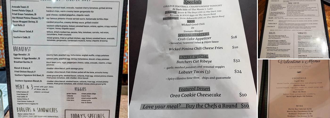 Harvest Moon Cafe Menu