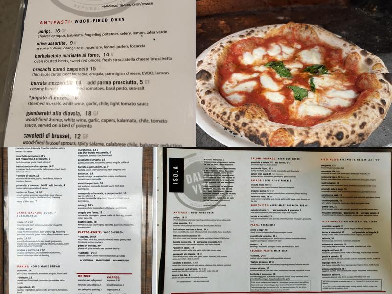 Isola Pizza Bar Menu