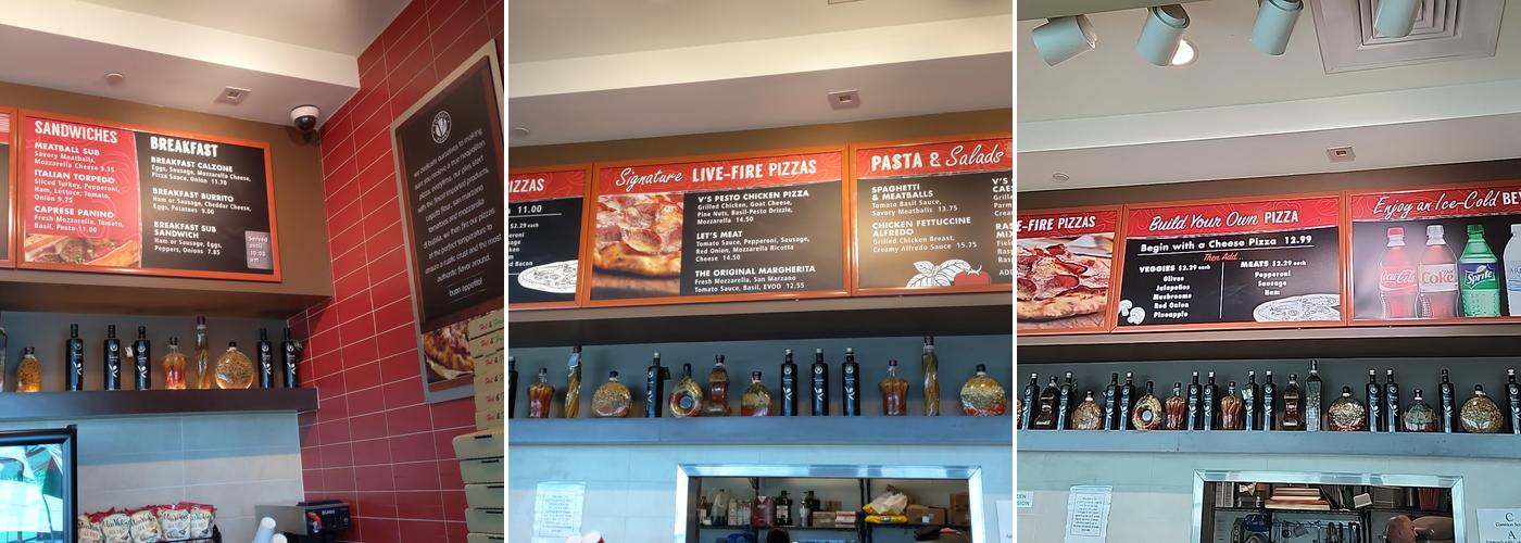 Tommy V's Pizzeria Menu