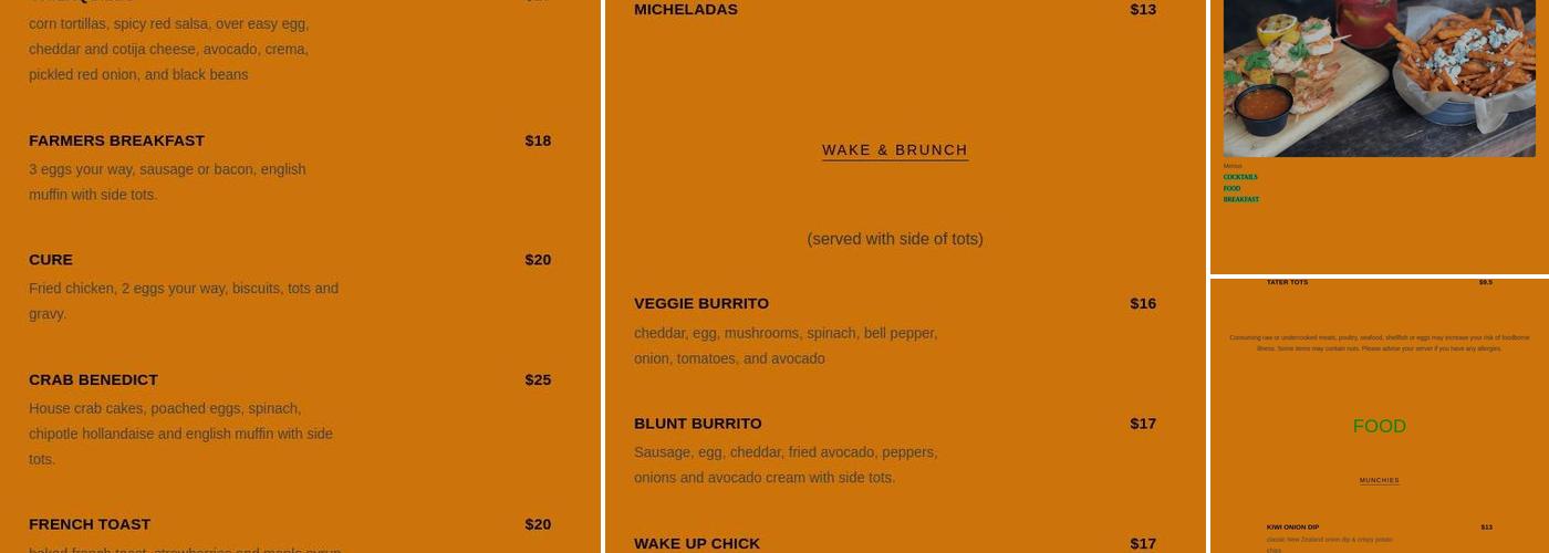 Bare Back Grill Menu