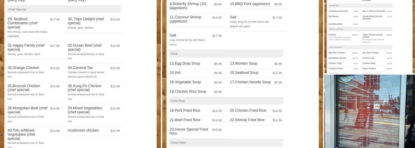 Park Blvd Express Menu