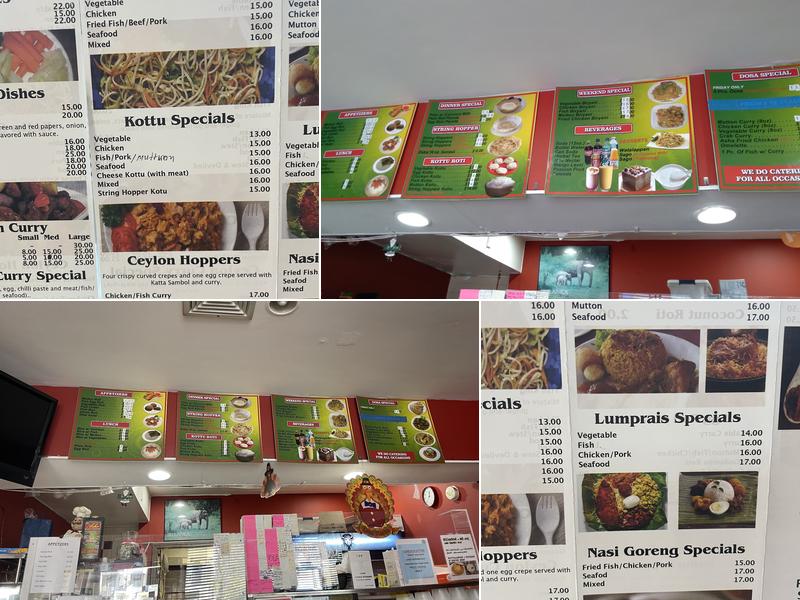 New Asha Sri Lanka Restaurant Menu