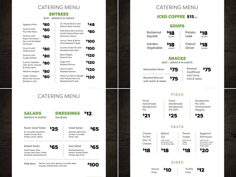 Qcumbers Cafe Menu