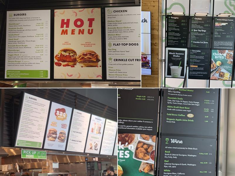 Shake Shack Mission Valley Menu
