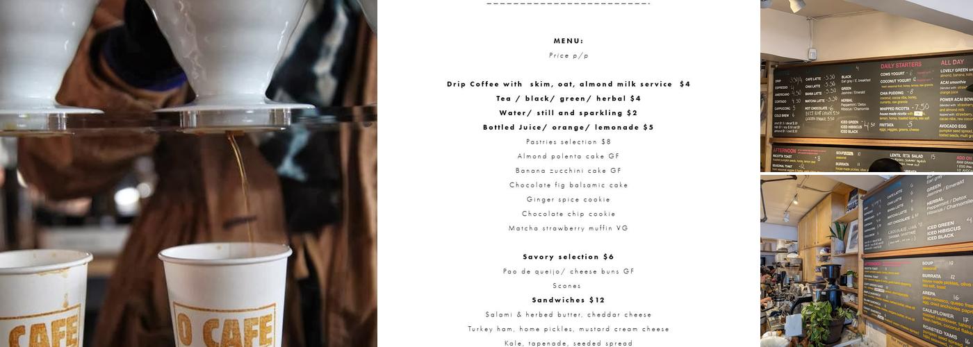 OCAFE Menu
