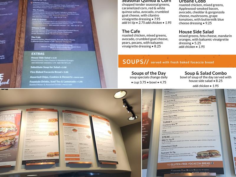 Urbane Cafe Menu