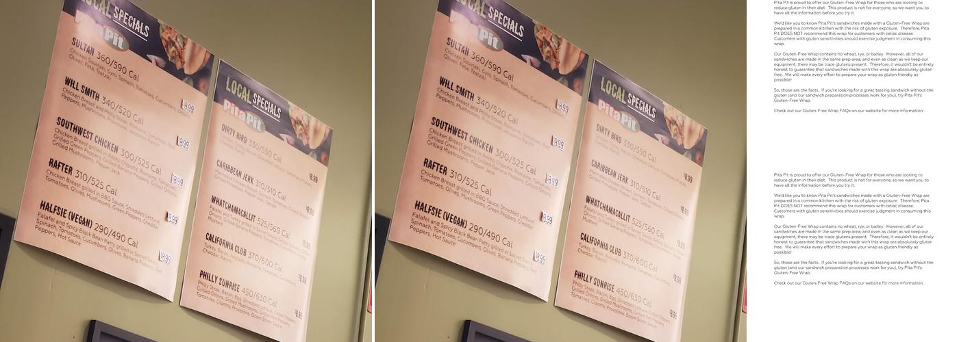 Pita Pit Menu