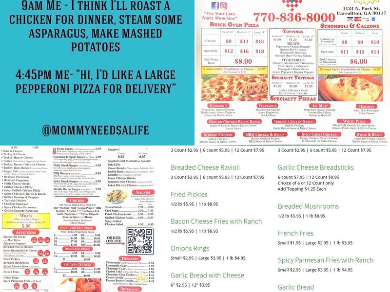 Giovanni's Pizza & Subs Menu