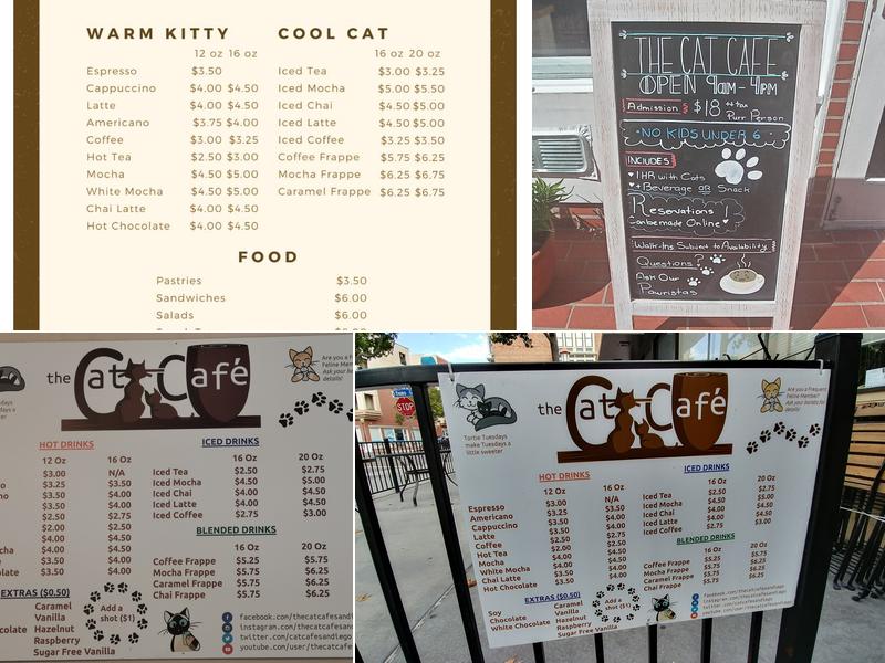 The Cat Cafe Menu
