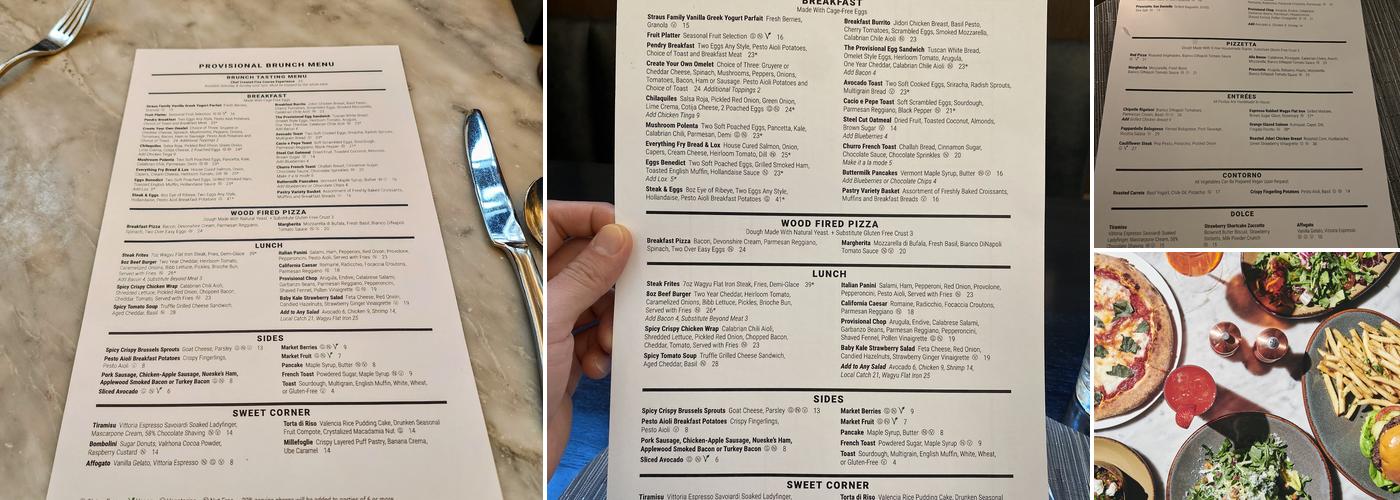 Provisional Kitchen Menu