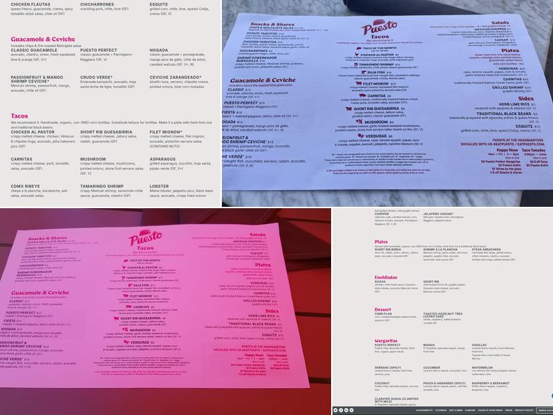 Puesto At The Headquarters Menu