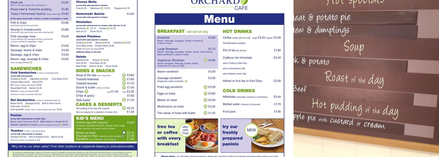 Orchard Café Menu