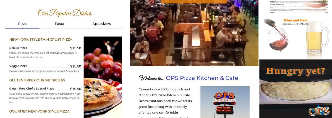 OPS Pizza Kitchen & Cafe Menu