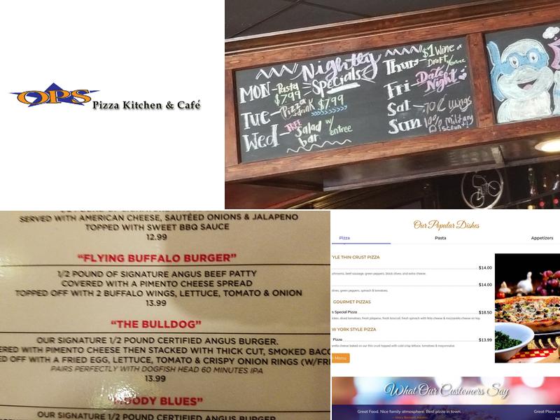 Ops Pizza Kitchen & Cafe Menu