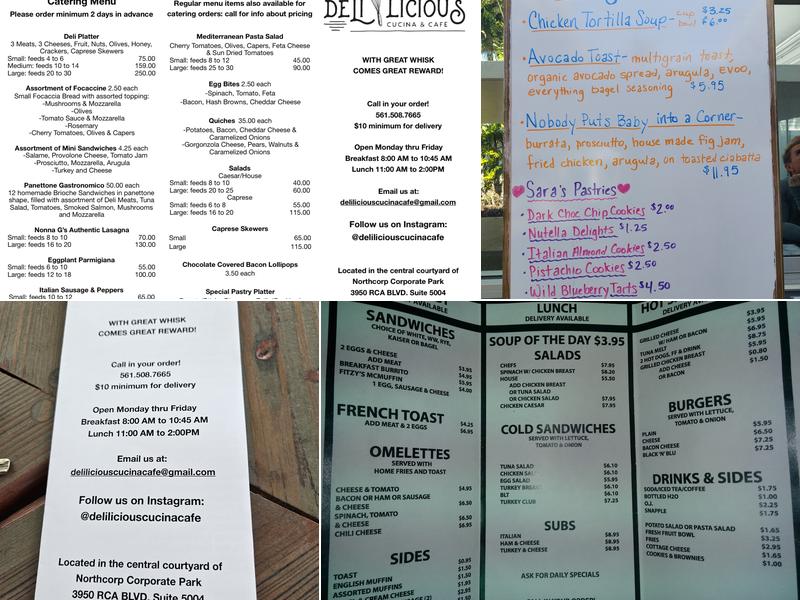 Deli-Licious Cucina & Cafe Menu