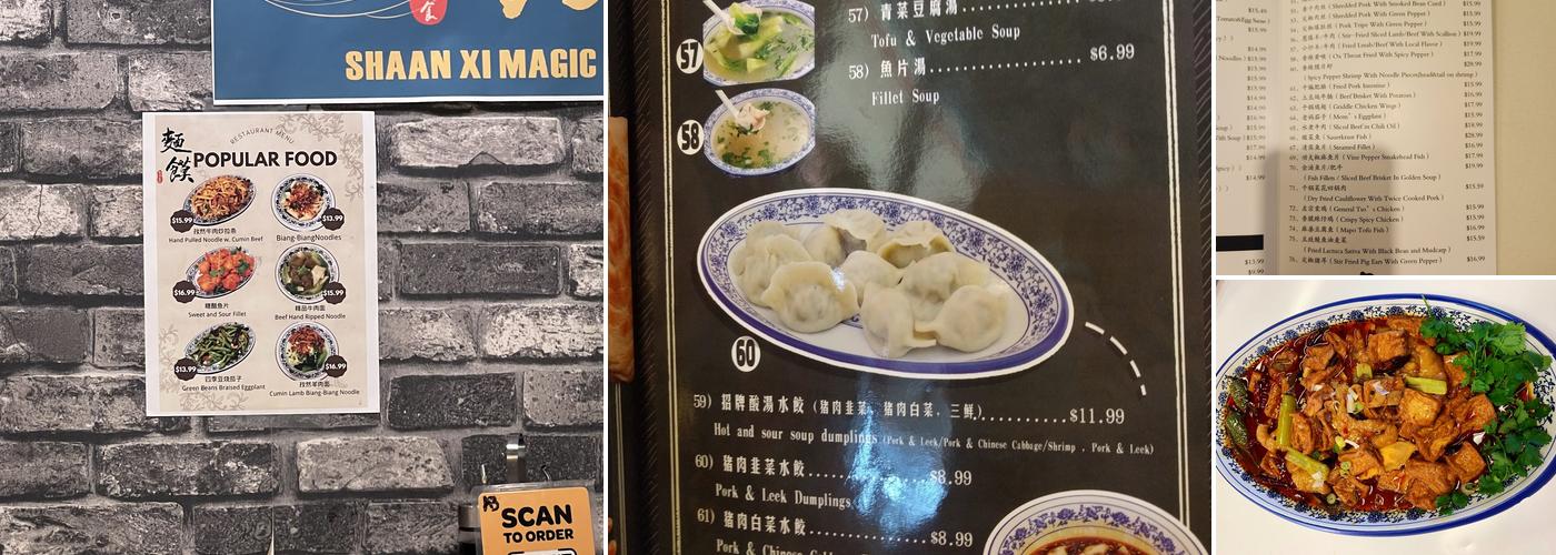 Shan Xi Magic Kitchen Menu
