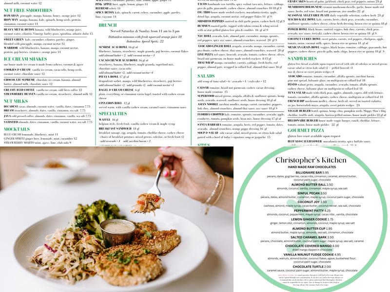 Christopher's Kitchen Menu