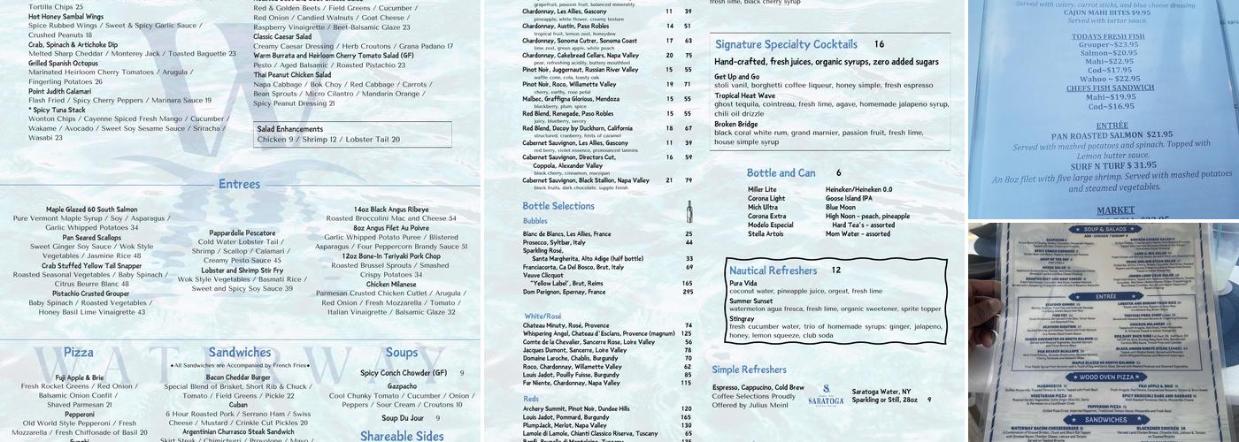 Waterway Cafe Menu