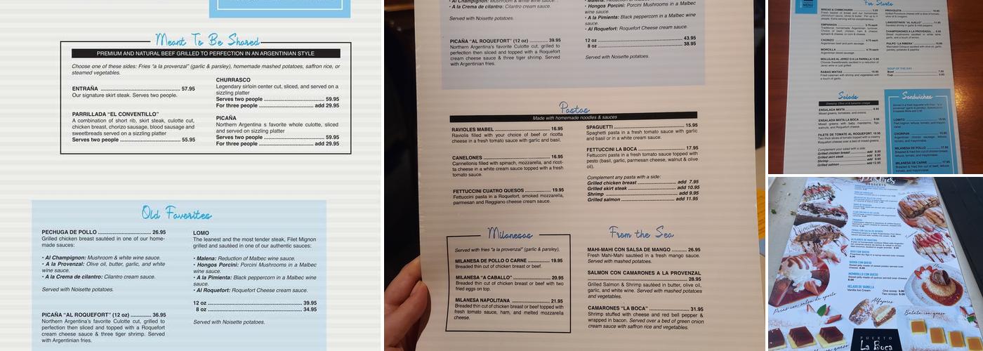 Puerto La Boca Menu