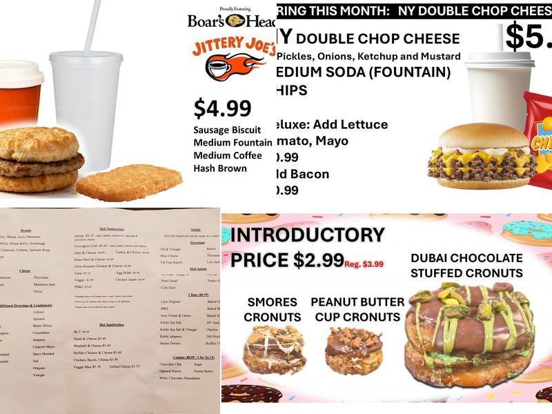 Donut King Menu