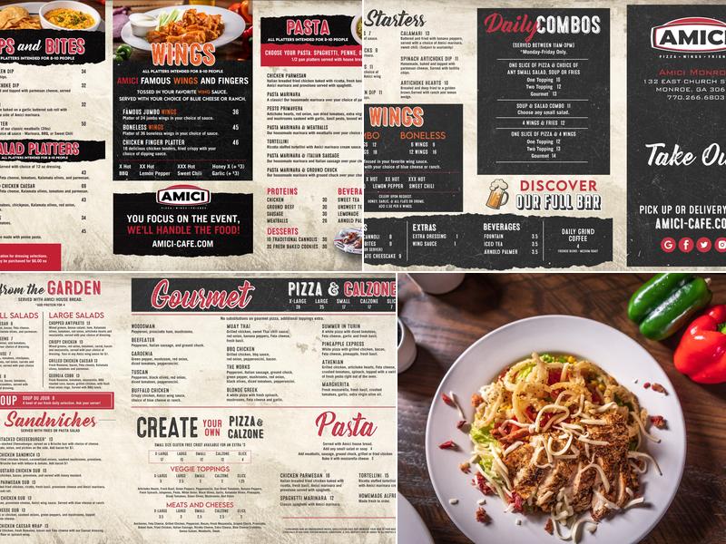 Amici Monroe Menu