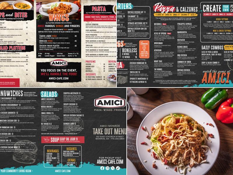Amici Monroe Menu