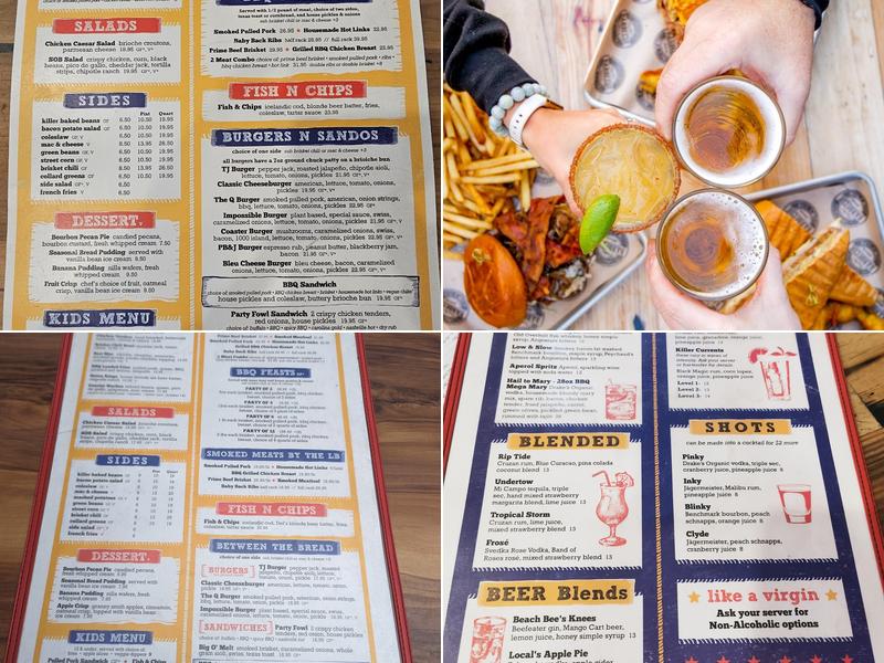 Coaster Saloon Menu