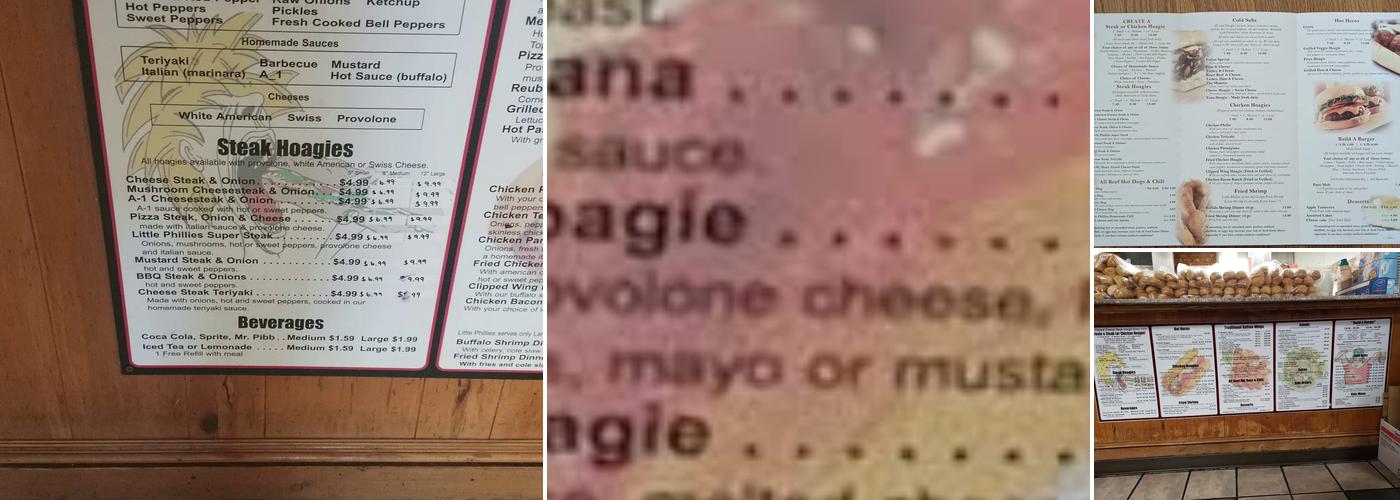 Little Phillies Menu