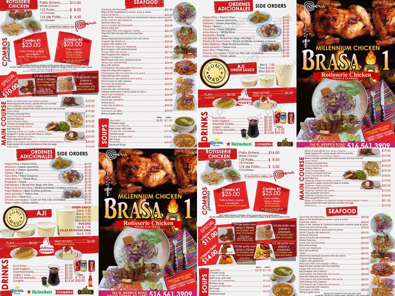 Millennium Chicken Menu