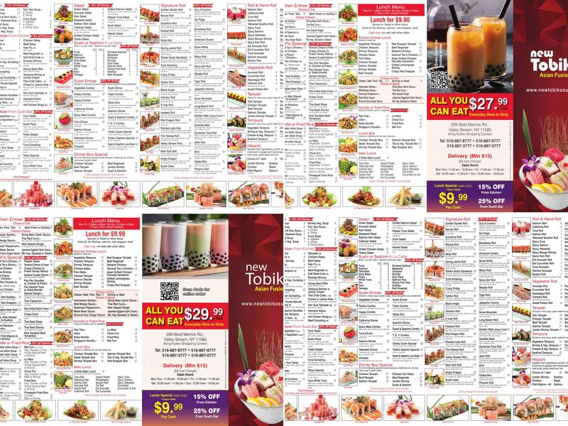 Tobiko Sushi Asian Bistro Menu