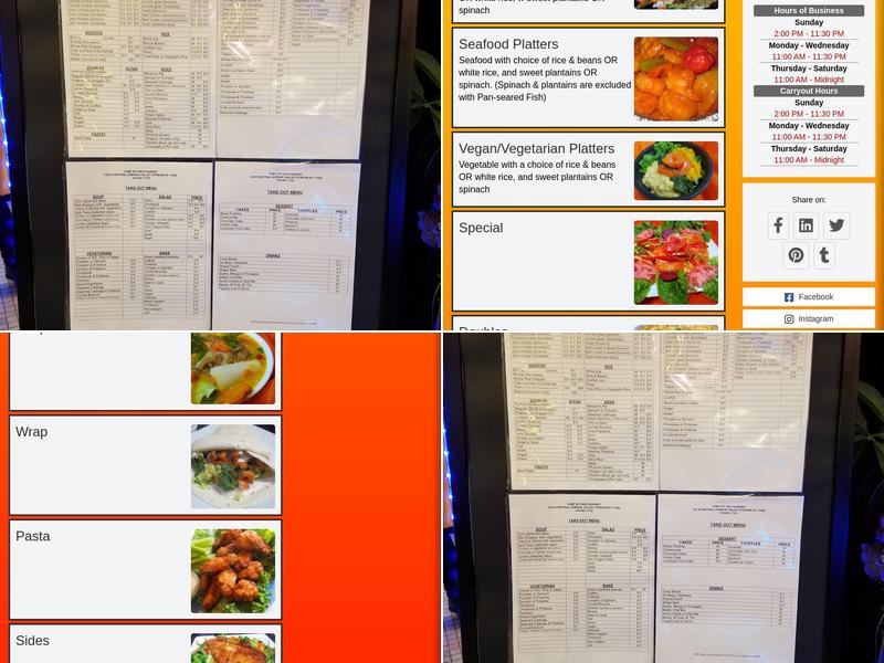 Chef B's Menu