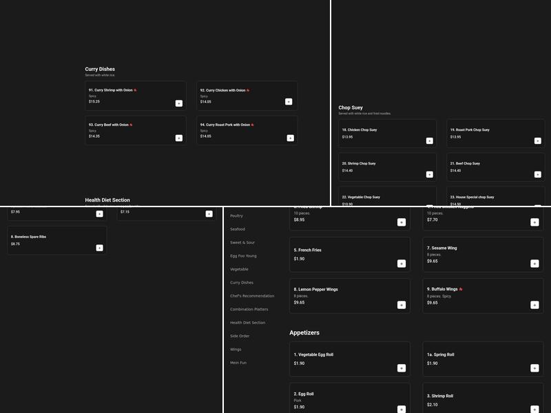 New China Restaurant Menu