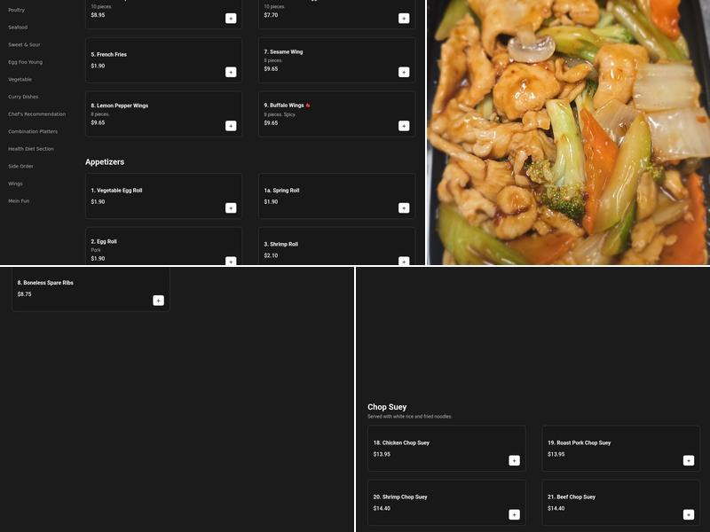 New China Restaurant Menu