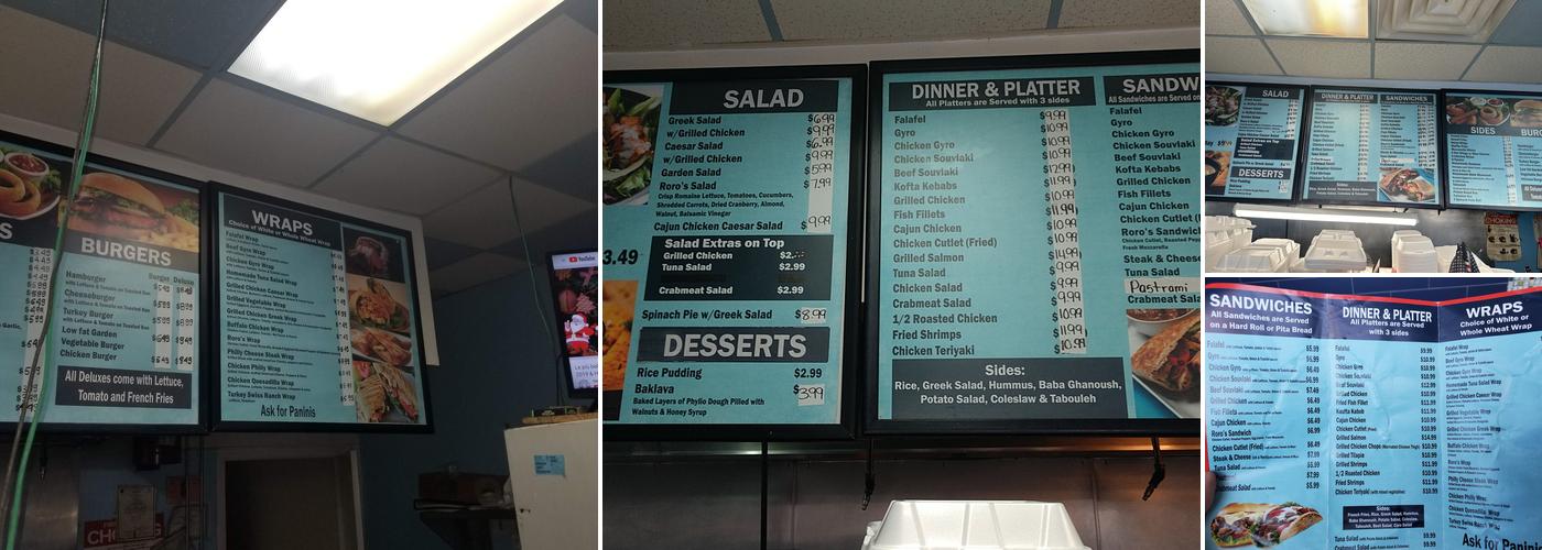 RoRo 's Gyro Place Menu