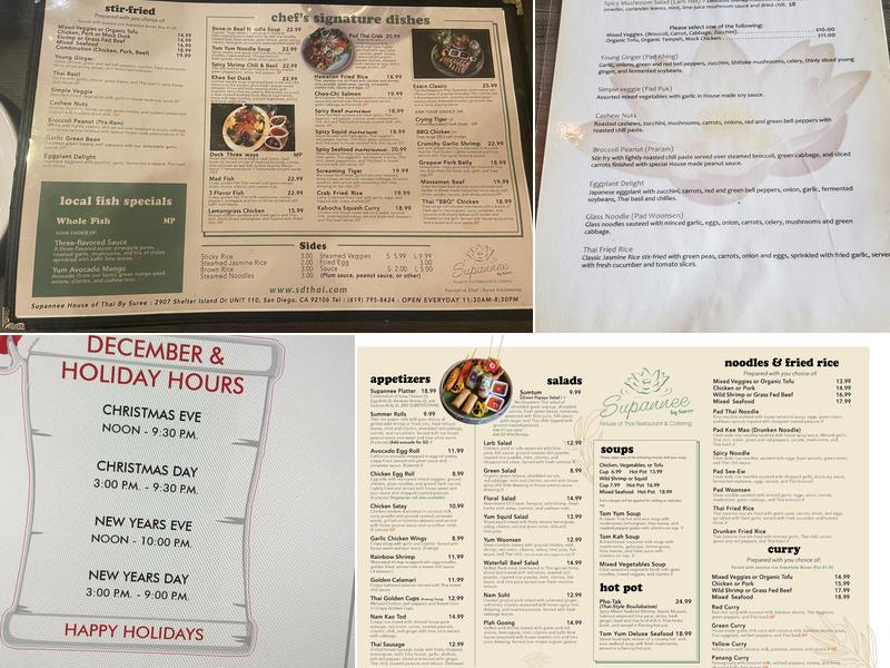 Supannee House of Thai by Suree Menu