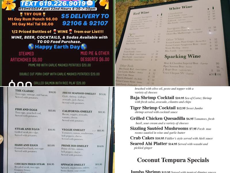 Fiddler's Green Menu