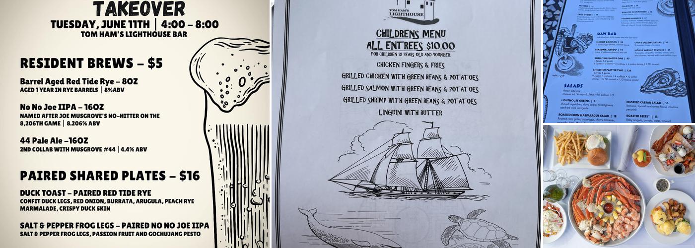 Tom Ham's Lighthouse Menu