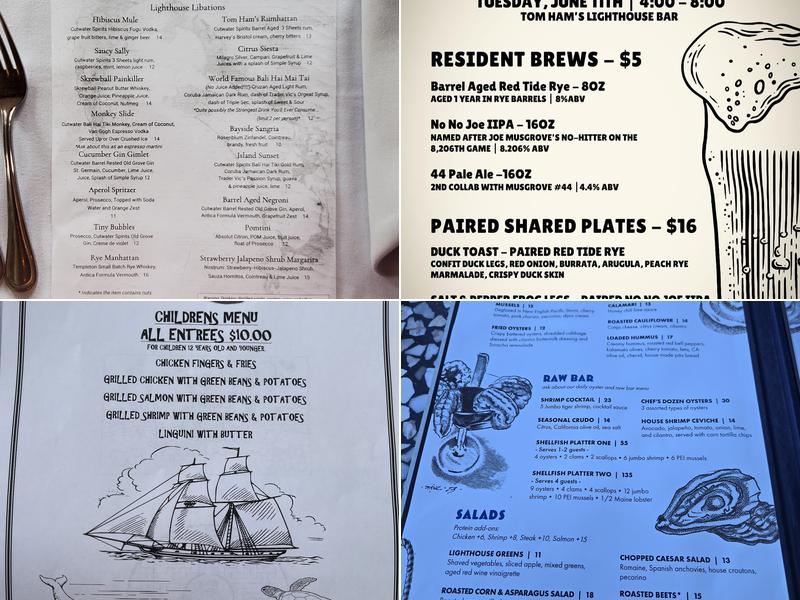 Tom Ham's Lighthouse Menu