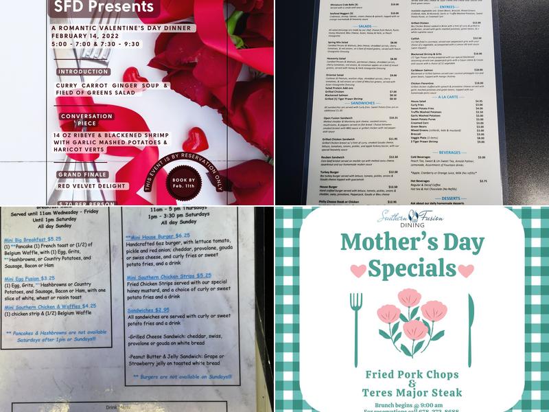 Southern Fusion (Formerly Heaven Cafe) Menu