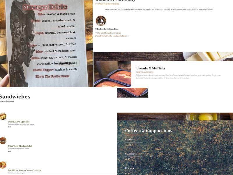 Lucy Lu's Coffee Cafe Menu