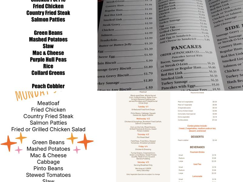 Mamie's Kitchen Biscuits Menu