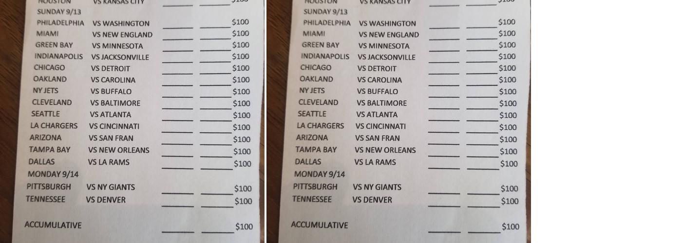 Players Sports Bar Menu