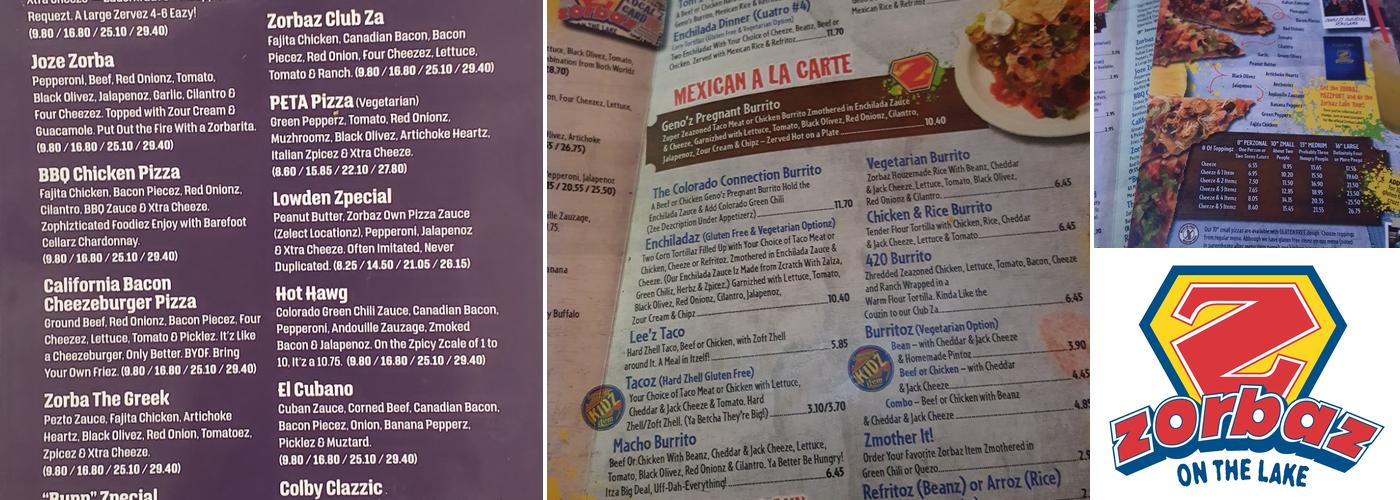 Zorbaz Menu