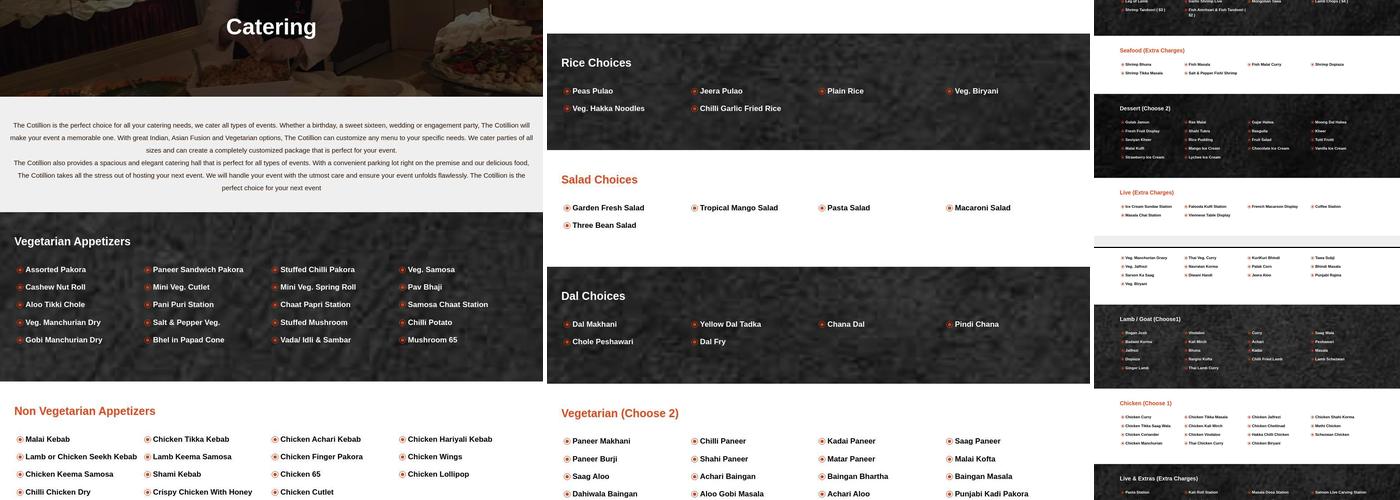 The Cotillion Menu