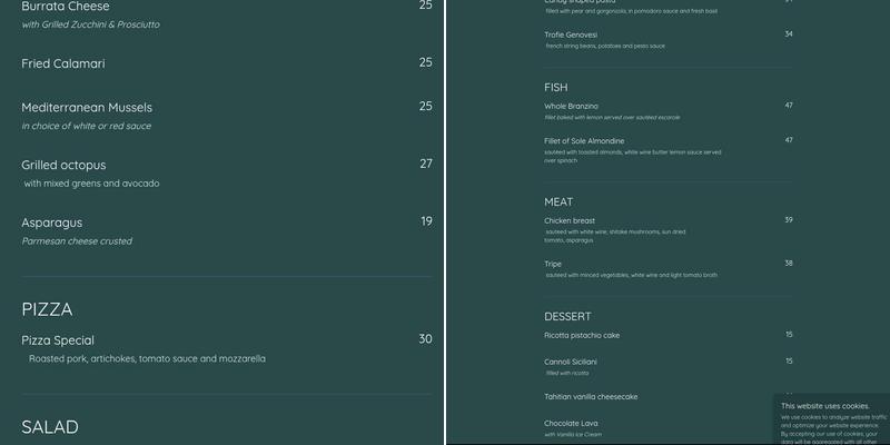 Basil Leaf Cafe Menu