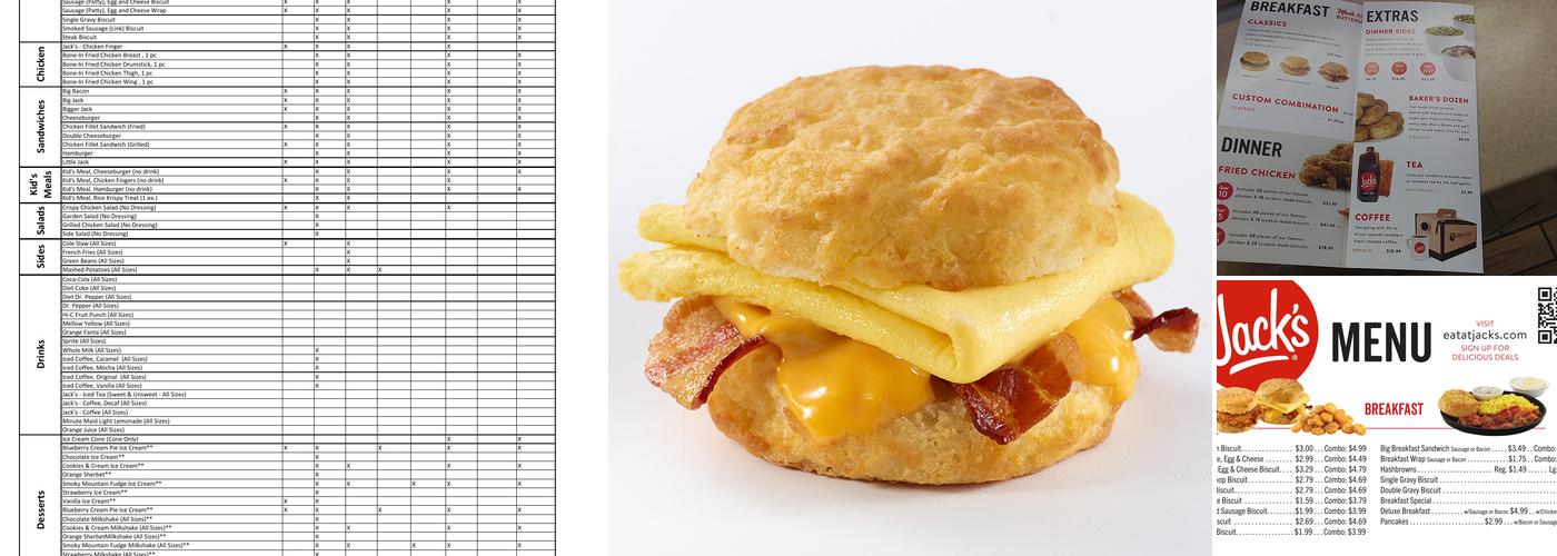 Jack's Menu